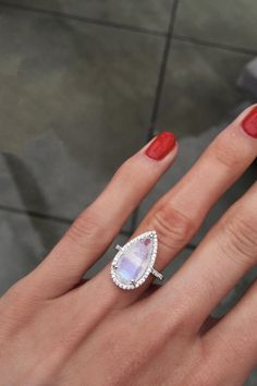 14kt gold and diamond elongated teardrop moonstone ring Prom Accessories, Opal Engagement, Cute Rings, Engagement Ring Styles, Moonstone Ring, Buying Jewelry, 14kt Gold, Opal Rings, Body Jewelry