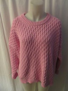 WOMENS ZARA CABLEKNIT PULLOVER SWEATER  PINK SIZE  M SIZE: MEDIUM MATERIAL: 100% COTTON CABLE KNIT, CHUNKY CREW NECK SWEATER MEASUREMENTS: SHOULDER: 28" ARMPIT: 26" SLEEVE: 14" LENGTH: 24 1/4" IN GOOD CONDITION...m_s1318-4###   Images sell! Get Supersized Images & Free Image Hosting Attention Sellers - Get Templates Image Hosting, Scheduling at Auctiva.com. Track Page Views With Auctiva's FREE Counter Pink Long Sleeve Cable Knit Sweater, Pink Chunky Knit Sweater With Crew Neck, Pink Chunky Knit Crew Neck Sweater, Pink Pointelle Knit Crew Neck Sweater, Cozy Pink Cable Knit Sweater, Oversized Pink Knitted Sweater, Pink Cable Knit Casual Sweater, Pink Casual Cable Knit Sweater, Pink Pointelle Knit Sweater For Fall