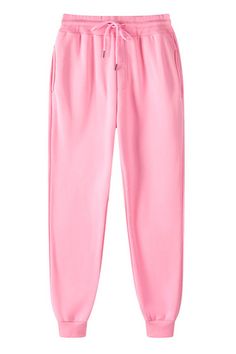 Kawaii Solid Pink Soufflé Color Women Pants For Sports Woman Trousers, Winter Streetwear, Daily Holidays, Trousers Casual, Trouser Pocket, Workout Running, Fashion Joggers, Type Of Pants, Mens Pants Casual