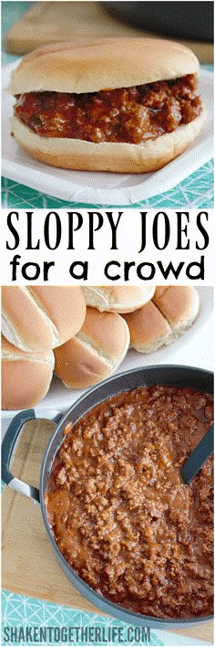 sloppy joe's for a crowd is an easy and delicious recipe to make at home