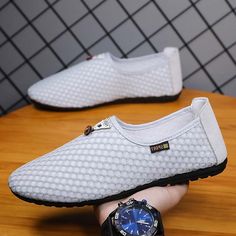 Category:Casual Shoes,Loafers  Slip-Ons; Upper Materials:Mesh; Season:Summer,Spring; Gender:Men's; Toe Shape:Round Toe; Style:Casual,Classic; Outsole Materials:Rubber; Occasion:Daily; Closure Type:Loafer; Function:Comfortable,Wear Resistance,Slip Resistant,Breathable; Pattern:Solid Colored; Listing Date:07/26/2023; 2023 Trends:Comfort Shoes,Moccasin; Foot Length:; Foot Width:; SizeChart1_ID:2:184042; Size chart date source:Provided by Supplier. Casual Non-slip Round Toe Moccasins, Casual Synthetic Closed Toe Moccasins, Casual Slip-on Boat Shoes For Outdoor, Casual Non-slip Closed Toe Moccasins, Casual Synthetic Moccasins With Round Toe, Casual Leather Moccasins With Non-slip Sole, Casual Leather Non-slip Moccasins, Casual Non-slip Slip-on Moccasins, Casual Slip-on Synthetic Moccasins