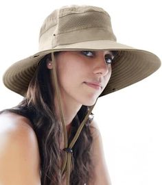 Wide Brim Sun Hat for Womens and Mens Sun Hats - UV Protection Fishing Hat Safari Hat for Hiking Gardening & Beach Khaki Description and features UV Protection Hat - Wide Brim Hats for men and women sun hats with UPF 50+ will keep you safe from harmful UVA/UVB rays. Sun Protection Hat is perfect as a beach hats for women & beach hats for men. Breathable & Comfortable - Keep cool with our fishing hat for men & womens hiking hat with mesh vents. Our gardening hat will keep your head dry & sweat fr Fishing Hats For Men, Hiking Hats, Bob Chapeau, Packable Sun Hat, Hiking Hat, Gardening Hat, Safari Hat, Mens Sun Hats, Mens Bucket Hats