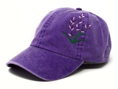 Item: flower embroidered baseball cap with curved brim Material: 100% cotton Size: one size fits most with adjustable back strap Embroidery: machine embrodered I am also open for customization. If you want the item in different colors, please message me, it will take additional 2-3 days of handling time. Free first class shipping, upgradable priority mail service. 30 days return policy, feel confident at your purchase! Purple Cotton Baseball Cap, Purple Cotton Baseball Cap With Curved Brim, Cotton Baseball Cap With Embroidered Curved Visor, Spring Purple Snapback Baseball Cap, Purple Snapback Baseball Cap For Spring, Embroidered Cotton Baseball Cap With Curved Bill, Adjustable Cotton Dad Hat With Embroidery, Custom Embroidered Cotton Baseball Cap, Purple Baseball Cap For Spring