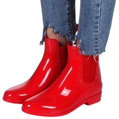 Stylish Red Colored Rain Boots *New* New And Never Worn Great Sturdy Material Waterproof Pull On Various Sizes No Box Great To Wear As Winter / Snow Boots As Well #Chelseaboot #Rainboot #Waterproofboots No Trades Bundle & Save Trendy Rain Boots For Rainy Weather, Red Waterproof Rain Boots, Waterproof Red Rain Boots, Casual Red Waterproof Rain Boots, Red Waterproof Boots With Round Toe, Red Waterproof Round Toe Boots, Waterproof Red Boots With Round Toe, Red Waterproof Ankle-high Boots, Casual Red Rain Boots