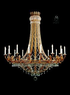 a large chandelier with many candles on it