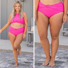 Swim in style in this cutie! The hot pink color will have all eyes on you and the high waisted style will keep you secured and comfy! Style this with the matching top and some sandals for a chic pool or beach look! Hot Pink Color, High Waist Fashion, Beach Look, All Eyes, Swim Bottoms, Matching Top, All About Eyes, Pink Color, In Style