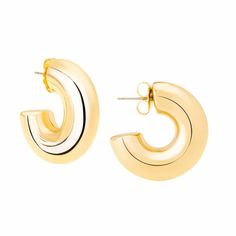 Gold Small Hoop Earrings-Janis Savitt-Swag Designer Jewelry Gold Small Hoop Earrings, Small Hoop Earrings, Beautiful Jewelry, Gold Earrings, 18k Gold, Gold Plate, Hoop Earrings, Plating, Brass