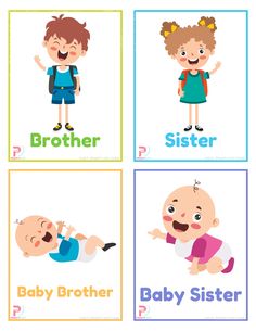 Family Members Flashcards for Kindergarten Flash Cards For Kids Ideas, Family Words Activities For Kids, Family Flashcards, Flashcards For Kindergarten, English Worksheets For Kindergarten