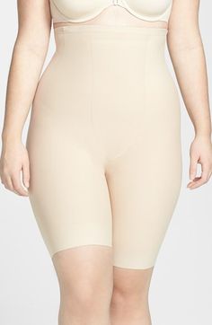 TC Shaping High Waist Thigh Slimmer (Plus Size) (Online Only) available at #Nordstrom Elegant Mid-thigh Length Shapewear, High Stretch Shapewear Bottoms, Mid-thigh Length, Compressive Smoothing Mid-thigh Shapewear, High Stretch Mid-thigh Shapewear Bottoms, Smoothing Compressive Mid-thigh Shapewear, Body Shapers, Shapewear, Nordstrom, High Waisted