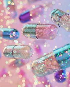 Glitter Pills, Holographic Art, Glitter Bomb, Glitter Art, Rainbow Aesthetic, Wildest Dreams, Cute Backgrounds