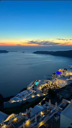 an aerial view of the ocean at dusk