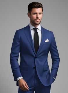 If showing off your individual style and personal panache is what you want then opt for our restrained and classy Caccioppoli Sun Dream Amicci Royal Blue Wool Silk Jacket. Crafted from wool and silk, the Super 150's wool jacket showcases a wonderful pattern that will add some texture to your look. Pair it with a matching waistcoat and trousers, a crisp white shirt, green tie and black dress shoes.   Look Includes  Caccioppoli Sun Dream Amicci Royal Blue Wool Silk Fabric  Two Button Jacket Style  Notch Lapel  Real Horn Royal Buttons  Single Vent  Three Cuff Buttons   You can change the look during customization if required.   Lining: Viscose, Dry Clean. Custom Fit Elegant Blue Blazer, Elegant Blue Custom Fit Blazer, Luxury Formal Blue Sport Coat, Blue Luxury Sport Coat For Formal Occasions, Luxury Blue Formal Sport Coat, Elegant Blue Formal Outerwear, Elegant Blue Sport Coat For Tailoring, Elegant Blue Sport Coat For Business, Elegant Blue Outerwear For Semi-formal Occasions