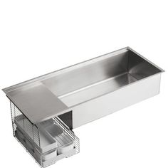 stainless steel kitchen sink with drainer and faucet