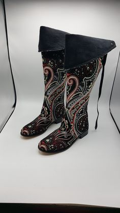 Custom made genuine leather riding boots. #ridingboots #suzaniboots #overknee Bohemian Knee-high Boots For Festivals, Embroidered Leather Knee-high Boots, Fitted Bohemian Leather Boots, Traditional Festival Boots With Leather Sole, Traditional Fitted Leather Boots, Bohemian Fitted Boots With Round Toe, Traditional Boots For Festival, Traditional Fitted Boots For Festival, Traditional Multicolor Leather Boots