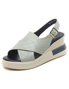 Summer Front Cross Strap Wedge Sandals Slingback — Obiono Summer Slingback Wedge Sandals In Synthetic, Chic Slingback Wedge Sandals For Summer, Summer Slingback Wedge Sandals, Casual Summer Sandals, Mens Leather Sandals, Summer Heels, Strap Wedge, Summer Sandals, Leather Wedges