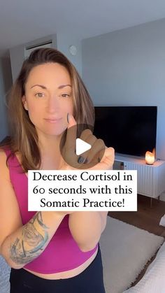 Cortisol + Nervous System Regulation 😌 on Instagram: "This is also a discrete way to calm your stress and cortisol levels when you’re in public, on an airplane, or at work!

Comment ✨SOMATICS✨ for a free guide to get you started learning physiological ways we can calm & regulate our body, mind & nervous system."