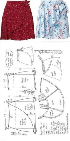 the sewing pattern for this skirt is very easy to sew