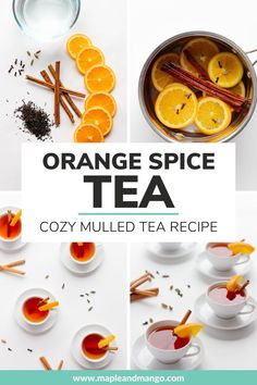 orange spice tea collage with text overlay