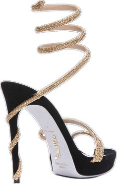 Gold Closed Toe Sandals For Gala, Luxury Gold Sandals With Round Toe, Gold Pointed Toe Sandals For Gala, Gold Open-toe Heels For Gala, Chic Gold Sandals For Gala, Glamorous Round Toe Sandals For Gala, Gold Open Toe Heels For Gala, Luxury Gold Pointed Toe Sandals, Embellished High Heel Evening Sandals