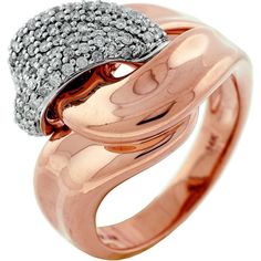 Royal 14K Rose Gold Diamond Ring - Captivating 0.58 Carat Diamond in Romantic Rose Gold Exquisite Rose Gold Ring With Pave Setting, Elegant Pink Gold Diamond Ring With Brilliant Cut, Elegant Pink Gold Diamond Ring With Accents, Elegant Rose Gold Diamond Ring With Rose Cut Diamonds, Elegant Rose Gold Diamond Ring With Rose Cut, Elegant Pink Gold Rings, Glamorous Rose Gold Wedding Ring, Elegant Pink Gold Diamond Ring For Wedding, Elegant Pink Gold Diamond Ring