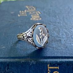 Lily of the Valley Ring | Etsy Academia Jewelry, Lily Necklace, Walmart Jewelry, Victorian Rings, Dope Jewelry, Girly Jewelry, Black Vintage, Jewelry Inspo, Lily Of The Valley