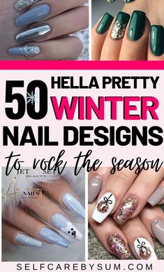 Winter Nails 2023 Trends Coffin, Winter Nails Designs Acrylics, Christmas Nail Design Almond Shape, Winter Gel Polish Nails, Gel Nail Designs Winter 2023, Nails In December, Professional Winter Nails, Wi Ter Nails, Winter Nails Coffin Short