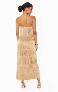 Gatsby Maxi Dress ~ Pink Fringe – Show Me Your Mumu Embellished Flapper Evening Dresses, Chic Evening Flapper Dress With Fringe, Glamorous Fringe Evening Dress, Glamorous Evening Dress With Fringe, Festive Flapper Dress For Party, Summer Gatsby Style Flapper Dress For Evening, Gatsby Style Summer Evening Flapper Dress, Gatsby Style Festive Flapper Dress For Evening, Summer Evening Gatsby Flapper Dress