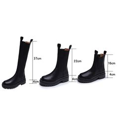 Brand Name: TUINANLEBoot Type: Riding, EquestrianShaft Material: PUOutsole Material: RubberUpper Material: PUOrigin: Mainland ChinaSeason: WinterInsole Material: PUHeel Type: Flat withLining Material: NONEBoot Height: ANKLEItem Type: BootsFashion Element: PlatformDepartment Name: AdultToe Shape: Round ToeHeel Height: Med (3cm-5cm)With Platforms: YesPlatform Height: 3-5cmStyle: British Styleis_handmade: NoPattern Type: SolidModel Number: 701Fit: Fits true to size, take your normal sizeClosure Typ Chunky Boots Women, Women Winter Shoes, Platform Heels Boots, Boots Chunky, Equestrian Boots, Ankle Boots Black, Boot Types, T Strap Sandals, Chunky Boots