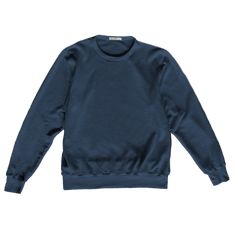 STORY Enjoy this classic navy garment dyed sweatshirt. The versatile crew is made from premium American cotton and has a clean; classic fit with a nice drape. This ultimate basic goes with everything and can go from the beach to a night out in the city. The sweatshirt goes through a special garment dye process resulting in a great lived in feel garment that will only get better over time. PROCESS This French Terry sweatshirt is sewn at a small factory in downtown Los Angeles who has been perfecting knitwear for over 25 years. Careful attention to detail goes into producing this garment. After the cotton sweatshirt is sewn, it goes through a small batch garment dye and wash process to create subtle color variations and softness. DETAILS Loop Back French Terry 100% Cotton Mid-weight: 9oz Cus Alpaca Socks, Dyed Sweatshirt, Downtown Los Angeles, Small Batch, Get Better, Vintage French, 25 Years, French Vintage, French Terry