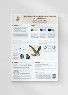 a poster with information about birds and their surroundings on the front, in white background