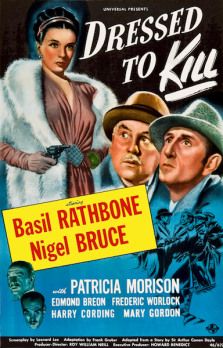 a movie poster for the film dressed to kill with two men in hats and fur coats