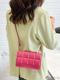 Bird in Bag - Fashionable Flap Shoulder Bag Trendy Pink Square Shoulder Bag, Trendy Pink Square Box Bag, Trendy Large Capacity Flap Bag For Shopping, Trendy Large Capacity Shopping Flap Bag, Pink Square Flap Bag For Shopping, Trendy Shopping Tote Flap Bag, Trendy Pink Flap Bag For Shopping, Chic Solid Color Bags For Fall, Trendy Shoulder Flap Bag For Shopping