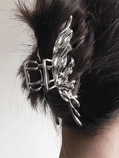 Size: One SizeComposition: AlloyLength:4.3inchWidth:1.5inchStyle: Casual Butterfly Claw Clip, Claw Clip Hair, Abstract Butterfly, Christmas Hair Accessories, Metal Butterfly, Liquid Metal, Butterfly Hair Clip, Metal Hair Clips, Christmas Hair