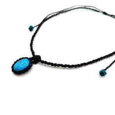 "Turquoise  Necklace, macrame,Healing stone, Yoga jewelry, Cabochon necklace, Moms gift Gemstone Benefits - Turquoise promotes self-realisation and assists creative problem solving. It is a symbol of friendship, and stimulates romantic love. Turquoise aids in the absorption of nutrients, enhances the immune system, stimulates the regeneration of tissue, and heals the whole body. *Necklace length is 70 cm / 28\" long (when fully opened)  cabochon: 3x1.8cm Made with quality waxed polyester string Turquoise Jewelry With Adjustable Cord As Gift, Adjustable Oval Turquoise Necklace, Spiritual Turquoise Jewelry With Adjustable Cord, Spiritual Turquoise Gemstone Necklace For Meditation, Gift Turquoise Amulet Necklace With Gemstone Beads, Turquoise Macrame Necklace As Gift, Turquoise Gemstone Beads Amulet Necklace Gift, Turquoise Macrame Necklace For Gift, Spiritual Turquoise Cabochon Necklace