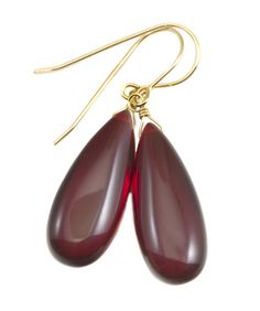 Ruby Red Earrings Smooth Long Simulated Ruby Teardrop Drop Dangle Sterling Silver or 14k Solid Gold or Filled Classic Simple Rich Red 1.6 In Classic Teardrop Earrings With French Hook For Gift, Classic Long Drop Teardrop Earrings As Gift, Classic Long Drop Teardrop Earrings For Gift, Classic 14k Gold Teardrop Earrings As Gift, Classic 14k Gold Teardrop Earrings For Gift, Red 14k Gold Teardrop Earrings, Red Teardrop 14k Gold Earrings, Everyday Earrings Simple, Red Earrings