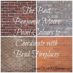 the best paint colors to coordinate with brick fireplaces in different styles and colors,