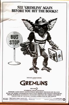 an advertisement for the gremlin's bus stop, which is being advertised as a