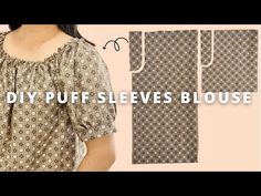 the diy puff sleeves blouse sewing pattern is easy to sew and can be made in any size