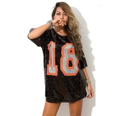 Women Hip Hop T-Shirts | Fashionsarah.com Black T-shirt For Fall Party, Black Party T-shirt For Fall, Casual Black Sequined T-shirt, Letter Print Tops For Fall Parties, Fall Party Tops With Letter Print, Fall Letter Print Party Tops, Casual Sequined T-shirt For Fall, Casual Fall T-shirt With Sequins, Dance Costumes Hip Hop