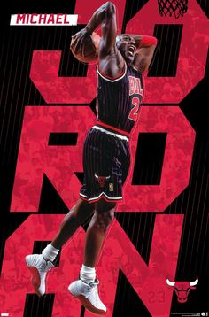 the chicago bulls'michael jordan poster