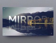 an image of a website page with the word mirror on it's front cover