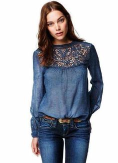 Áo Blu, Outfit Casual, Shibori, Lace Tops, Moda Fashion, Casual Chic, Farmer, A Woman, Casual Fashion