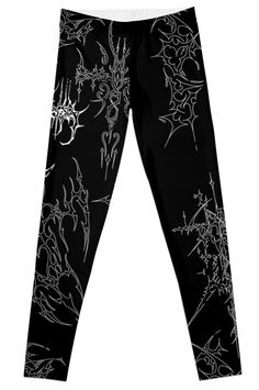 Super stretchy and durable polyester full-length leggings. Vibrant high-quality sublimation print across the front and back. Size range XXS-XL. Cyber Sigilism tattoo style Black Grunge Leggings For Streetwear, Black Stretch Leggings With Graphic Print, Grunge Leggings For Streetwear, Stretch Graphic Print Activewear For Streetwear, Stretch Activewear With Graphic Print For Streetwear, Black Punk Leggings For Streetwear, Fitted Graphic Print Leggings For Streetwear, Stretch Printed Streetwear Bottoms, Stretch Alternative Style Leggings For Streetwear