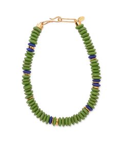 Say hello to the Laguna Necklace, our best-selling, consciously crafted statement piece strung with recycled glass beads. These unique, ethically-sourced Ashanti beads come from Ghana, Africa and are created using the same traditional methods employed by craftspeople for over 1000 years. For every purchase of the Laguna Necklace in Sky Blue, we're donating 15% to the Environmental Defense Fund to support the preservation of our environment and natural resources. Recycled glass beads, gold-plated Lizzie Fortunato, 1000 Years, Recycled Glass Bead, Jennifer Fisher, Jewelry Inspo, Recycled Glass, Gemstone Necklace, Ghana, Shop Necklaces