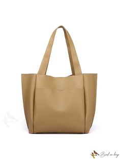 BirdinBag - Womens Faux Leather Tote - Large Capacity Handbag & Shoulder Bag Handbag For Women, Trendy Handbags, Word Wrap, Shoulder Tote Bag, Shoulder Tote, Color Khaki, Leather Tote Bag, Womens Tote Bags, Leather Tote