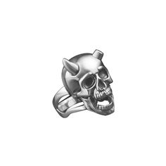 Elevate your style with our unique Silver Human Skull Statement Ring, a bold and edgy piece of gothic jewelry.  Key Features: - Handcrafted from high-quality silver, featuring a detailed human skull design that makes a striking statement - Gothic-inspired ring that adds a touch of edgy elegance to any outfit, perfect for those with a love for the macabre - Versatile design suitable for both men and women, making it a standout accessory for any occasion - Ideal as a gift for anyone who appreciate Edgy Halloween Rings For Gift, Edgy Silver Rings For Streetwear, Gothic Metal Ring For Streetwear, Edgy Skull Ring Gift, Gothic Metal Rings For Streetwear, Edgy Metal Rings For Halloween, Gothic Skull Ring For Streetwear, Punk Skull Ring For Streetwear, Punk Style Skull Shaped Metal Rings