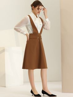 Shop Allegra K for overall pinafore dress midi suspenders skirt you are looking for, get more women's skirts for yourelf. Order now! Free Returns! Suspenders Skirt, Basic Sweaters, Ballet Dress, Black Velvet Dress, Tweed Dress, Women Midi, Pinafore Dress, Denim Midi Skirt, Women Skirts Midi