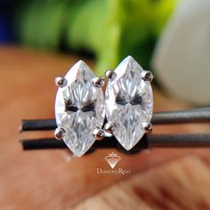 Marquise Cut Colorless Moissanite Stud Earring, Push Back Marquise Cut Earring, Engagement Earring for Women, Anniversary Gift for Her, Birthday, Promise Jewelry, Christmas, Black Friday Sale ✶ 𝐏𝐫𝐨𝐝𝐮𝐜𝐭 𝐈𝐧𝐟𝐨𝐫𝐦𝐚𝐭𝐢𝐨𝐧 ➙ Stone Type: Moissanite ➙ Stone Shape: Marquise Cut ➙ Stone Weight: 2TCW (1.0CT x 2 Pcs.) Approx. ➙ Stone Color: Colorless ➙ Stone Clarity: VVS1 ➙ Stone Make: High Quality ➙ Stone Cut: Excellent ➙ Style: Solitaire ➙ Setting: 4 Prong Basket Set ➙ Metal Type: 925 Silve Marquise Cut White Gold Earrings With Prong Setting, Marquise Cut Earrings With Prong Setting As Gift, Sterling Silver Marquise Cut Diamond Earrings With Brilliant Cut, Sterling Silver Marquise Cut Diamond Earrings, Sterling Silver Diamond Earrings, Brilliant Marquise Cut, Promise Jewelry, Engagement Earrings, Christmas Black, Solitaire Setting