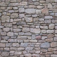 an image of a stone wall that looks like it is made out of rocks