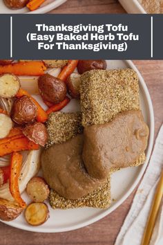 Thanksgiving Tofu features crispy breaded tofu, made flavorful with seasonal herbs and nutty pecans. Baked herb tofu is a tasty vegan Thanksgiving dish! #best #plantbased #recipes #bestplantbasedrecipes #plantbasedmealseasy #easy #meals #diet #recipes #plantbaseddietrecipes #veganrecipesdinnerplantbased #veganrecipes #plantbasedmealideas #ideas #plantbasedveganrecipes #plantbasedvegan #healthy